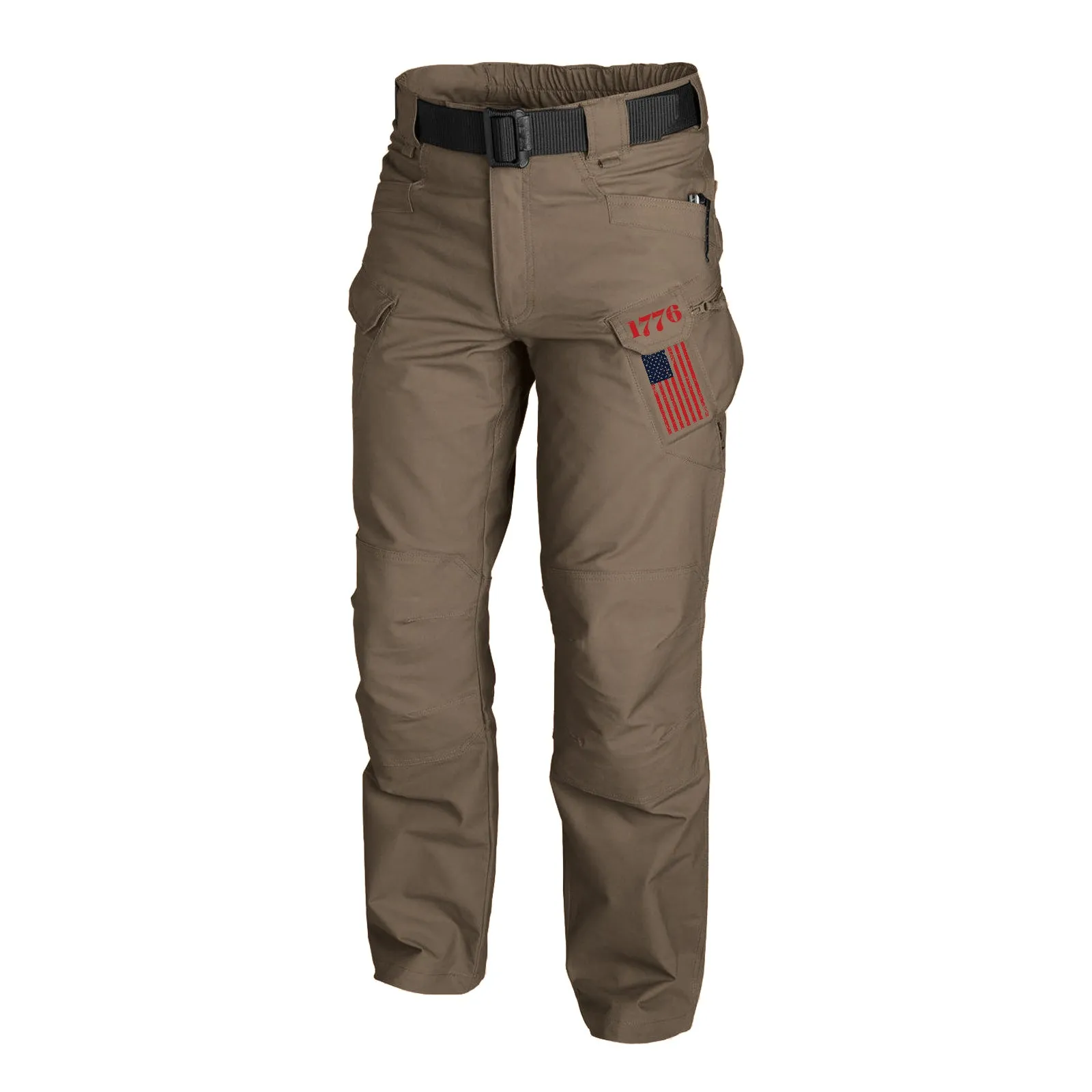 1776 USA FLAG OUTDOOR WEARABLE QUICK DRY MULTI-POCKET CARGO PANTS WITH BELT