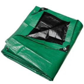 20' x 20' Heavy Duty Green/Black Poly Tarp (10 mil)