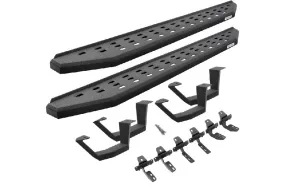 2007-21 Toyota Tundra Double Cab Go Rhino RB20 Running Boards w/ Mounting Brackets - 2 Pairs of Drop steps