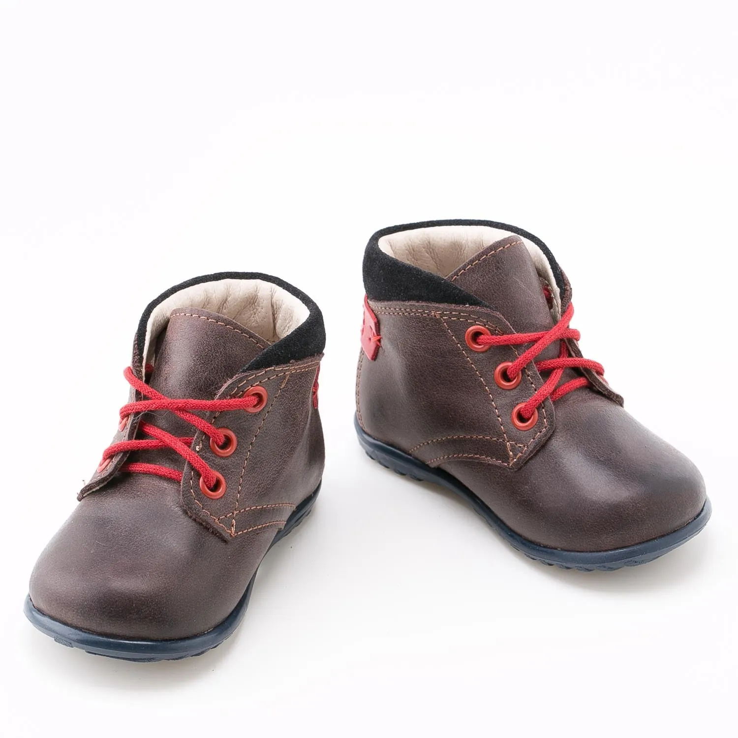 (2440-8) Emel first lace up shoes brown