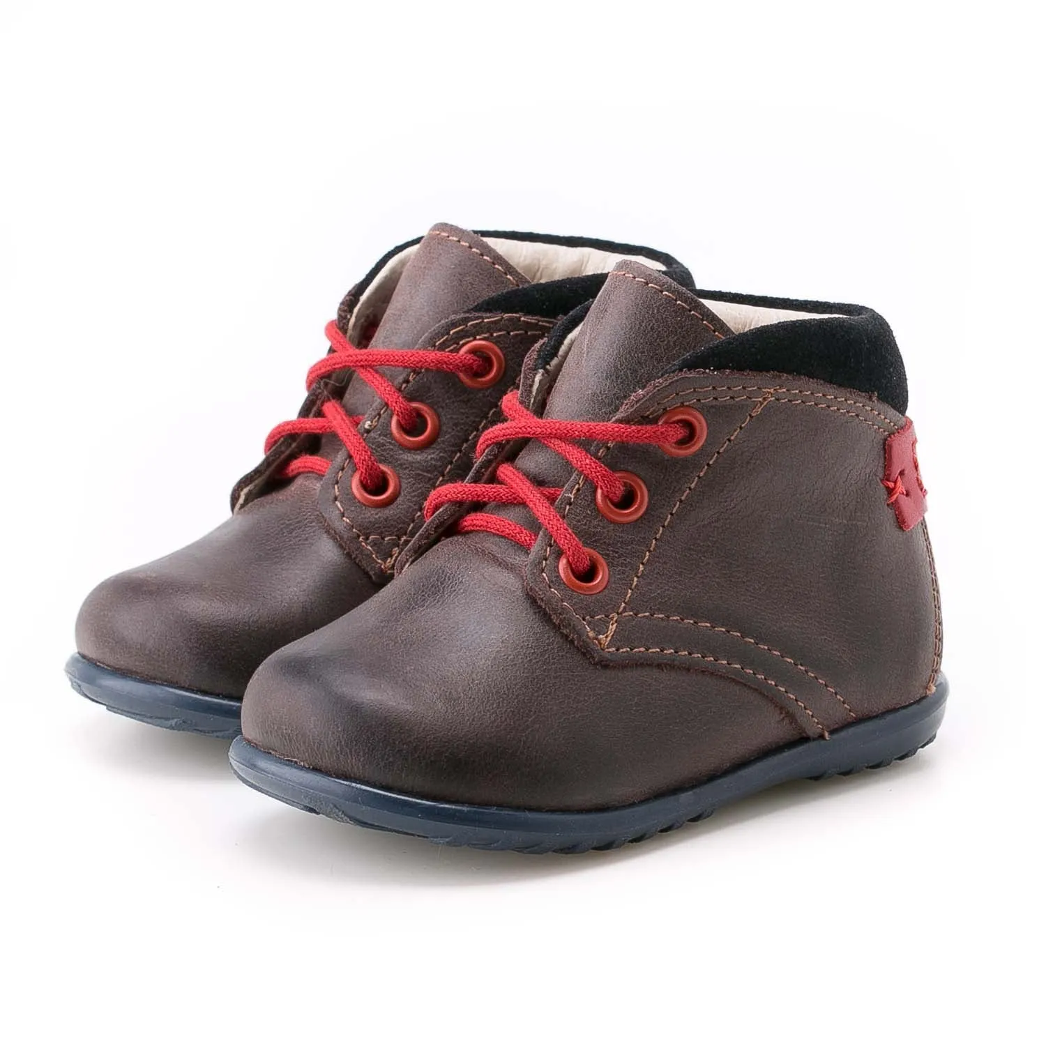 (2440-8) Emel first lace up shoes brown