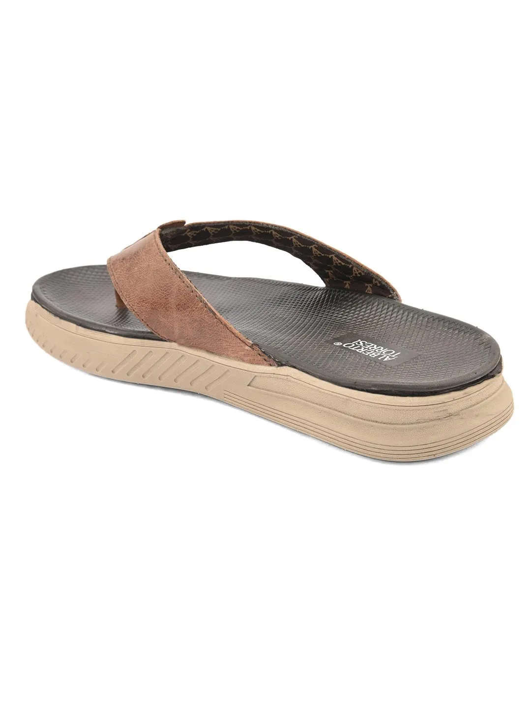 Alberto Torresi African Leather Thongs For Men With Extra Padded Flexible Footbeds Daily wear