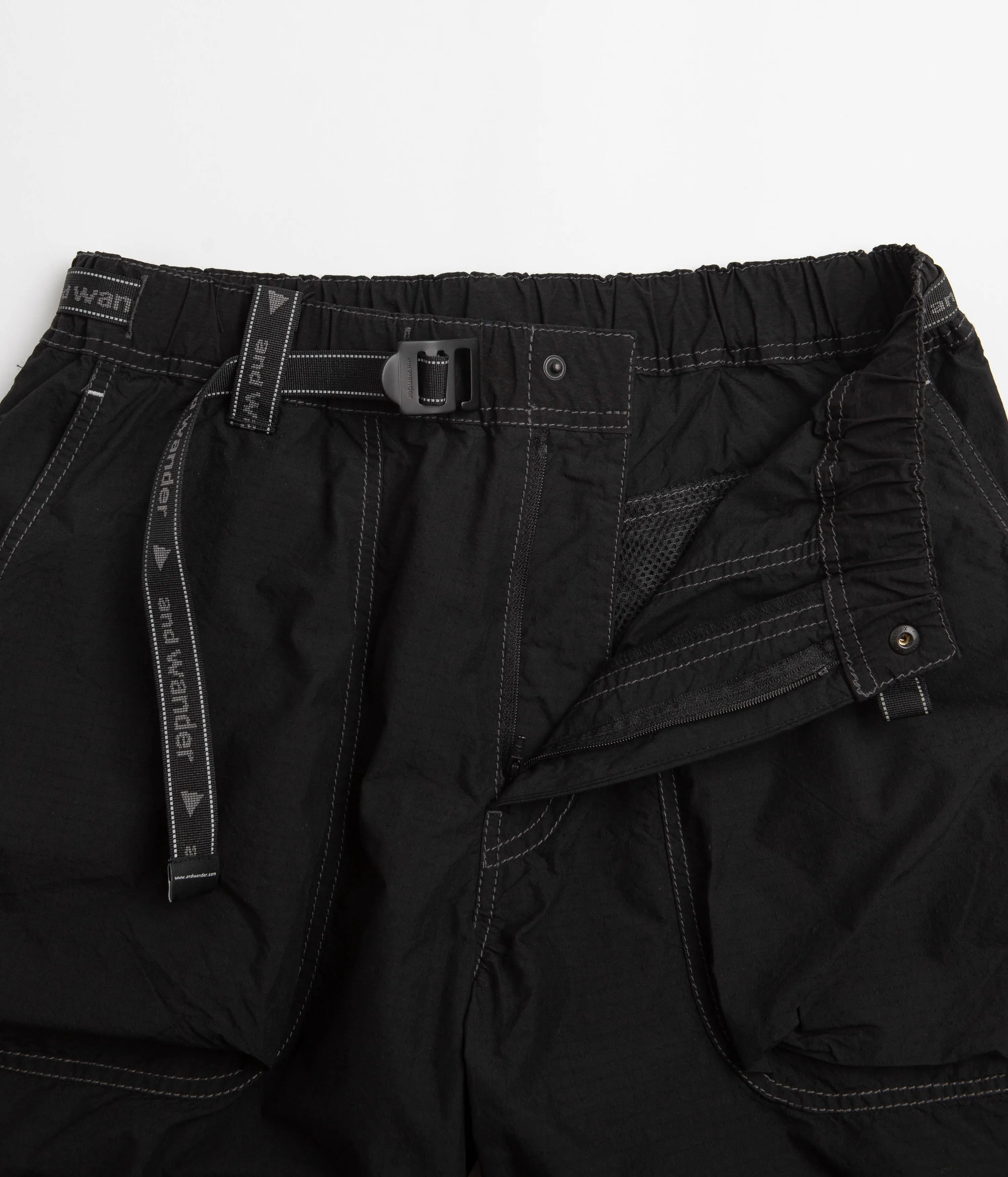 and wander Cordura Rip Mix Pants - Black