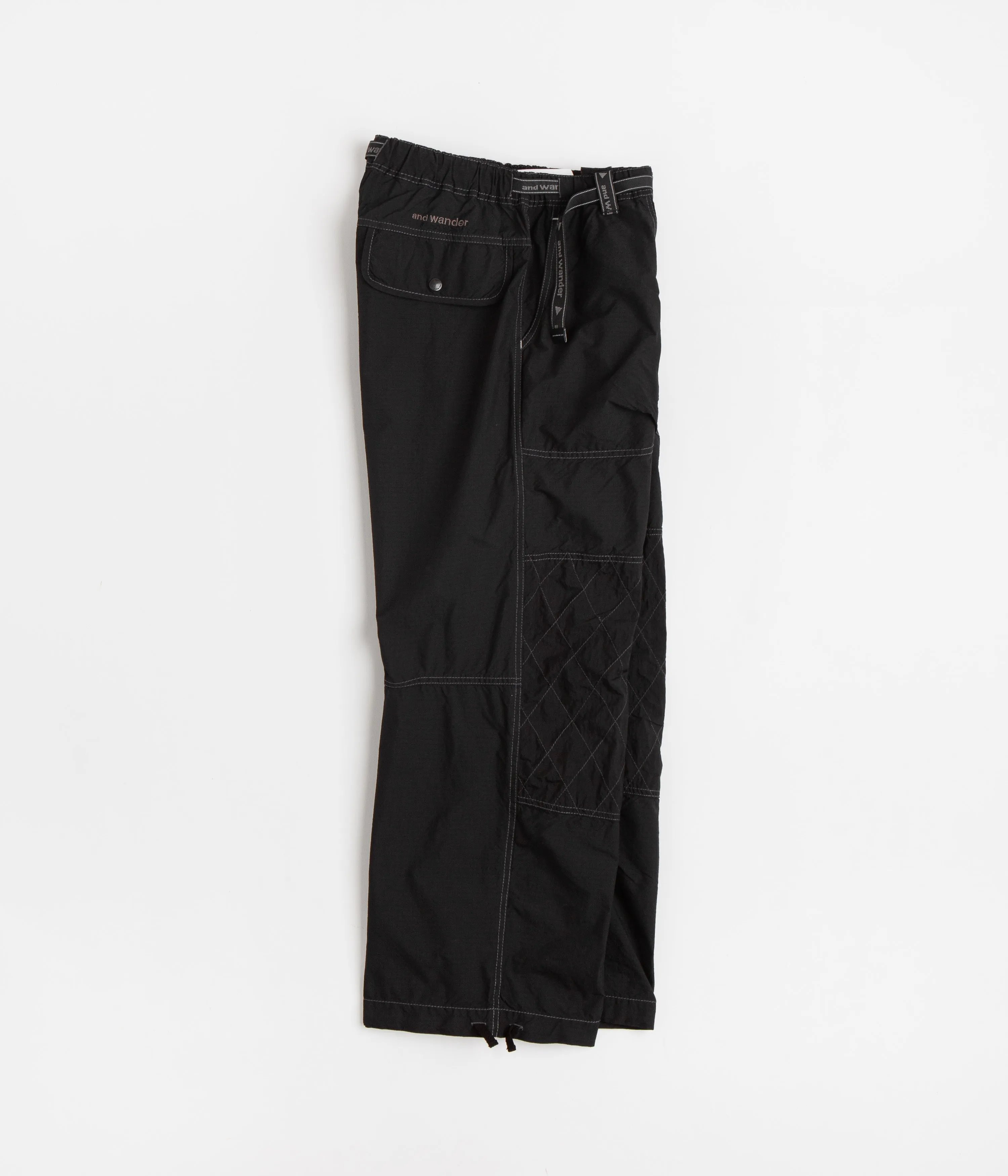 and wander Cordura Rip Mix Pants - Black