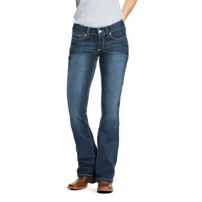 Ariat Women's R.E.A.L. Mid Rise Arrow Fit Stretch Bootcut Jean