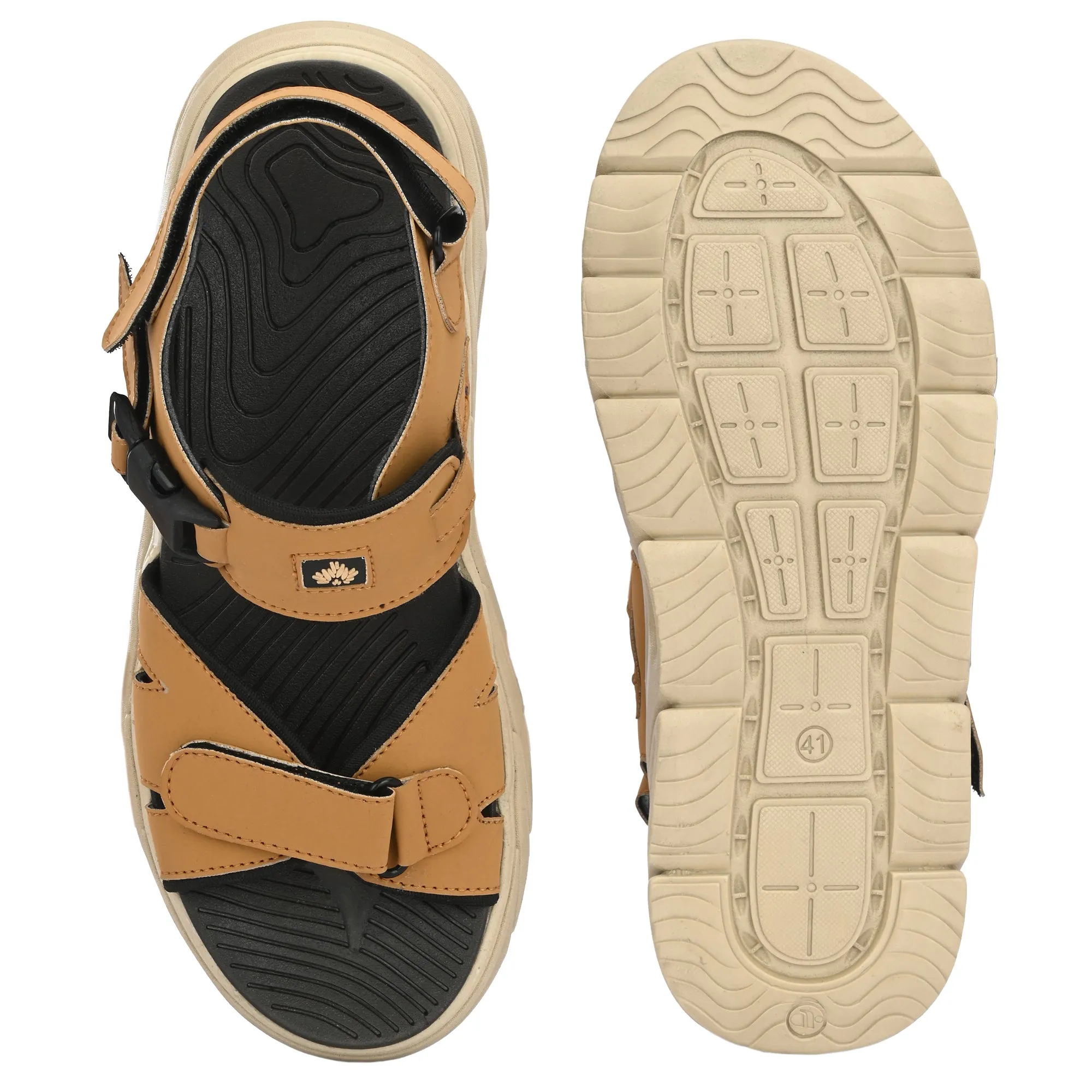 Attitudist Unisex Handcrafted Tan Casual Sandal