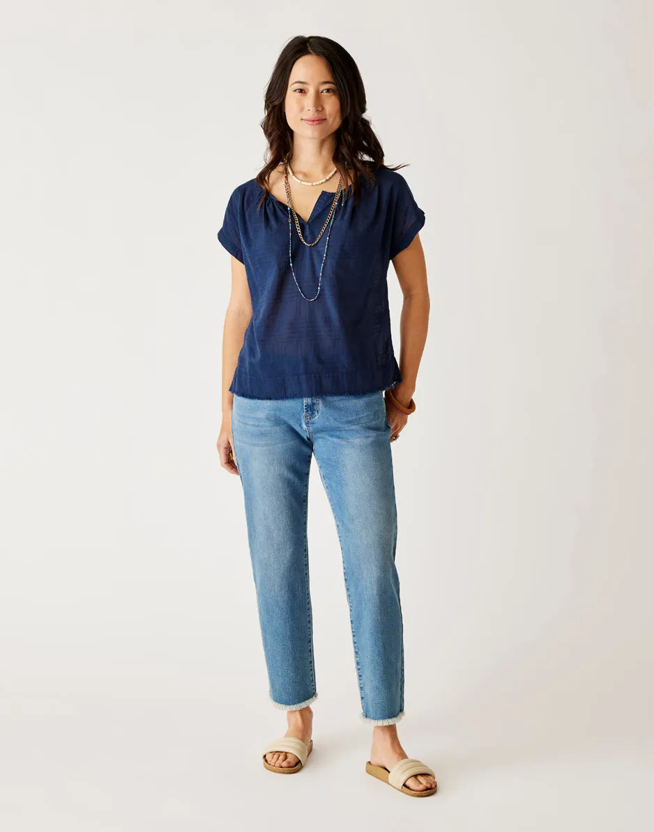 Austin Crop Jean: Blue Tide