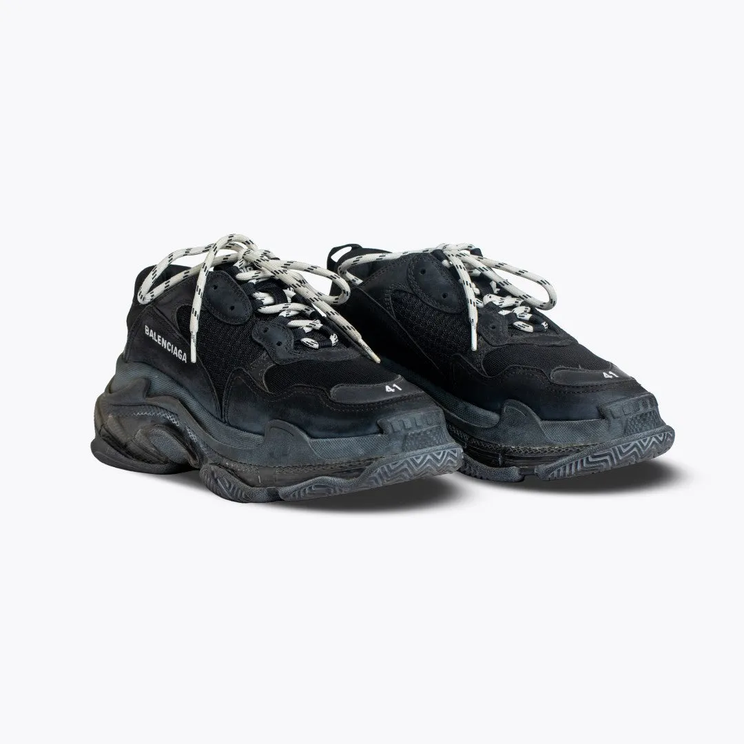 Balenciaga Triple S Clear-Sole Sneakers in Triple Black - Stylish and Versatile Designer Footwear