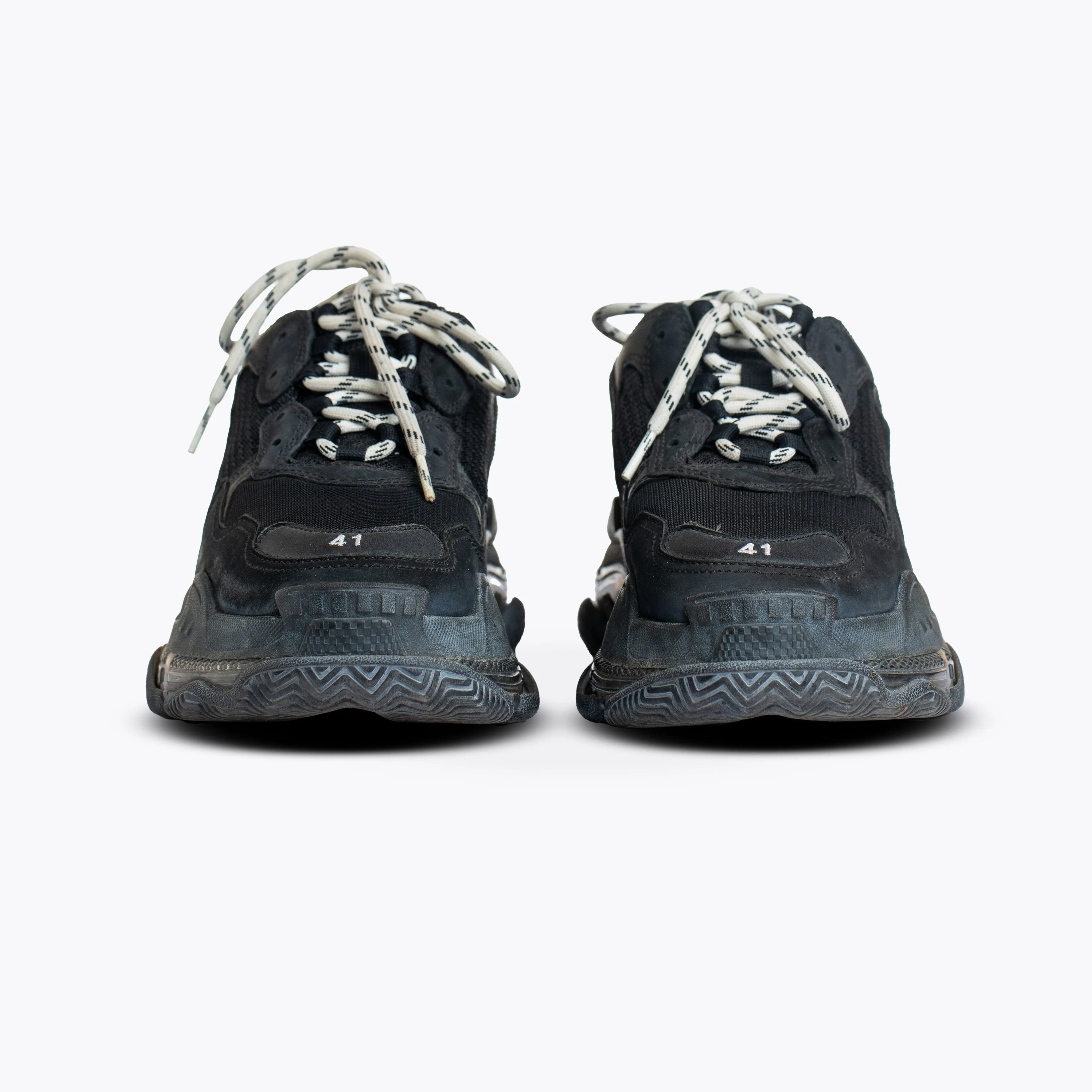 Balenciaga Triple S Clear-Sole Sneakers in Triple Black - Stylish and Versatile Designer Footwear