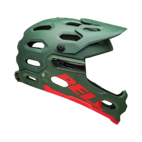 Bell Super 3R MIPS Full Face Helmet - Matt Dark Green-Infrared