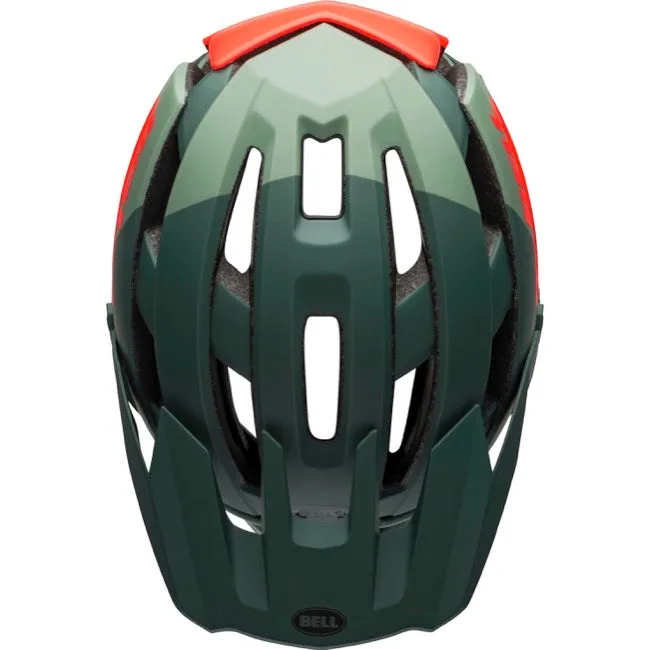 Bell Super Air Spherical MTB Helmet - Matt Gloss Green-Infrared