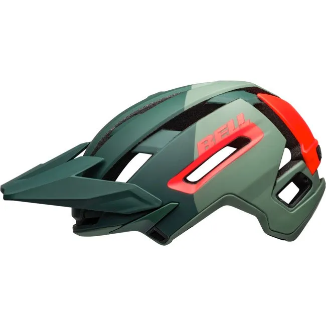 Bell Super Air Spherical MTB Helmet - Matt Gloss Green-Infrared