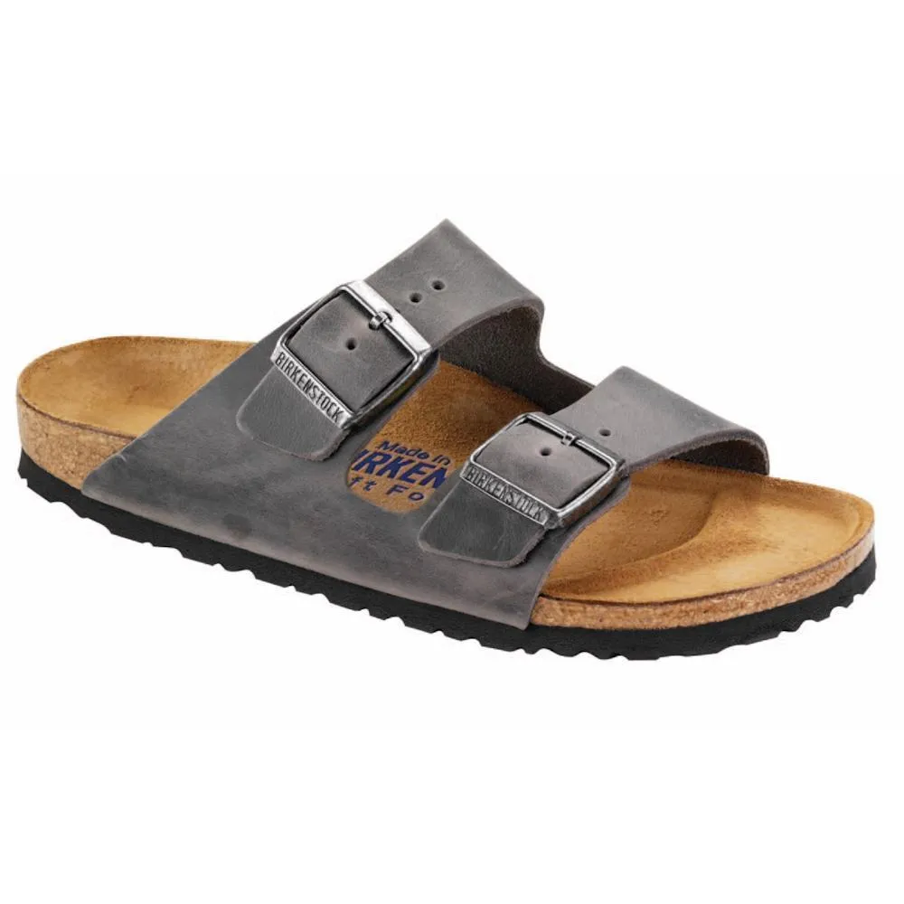 Birkenstock Men's Arizona Soft Footbed Iron Oiled Leather