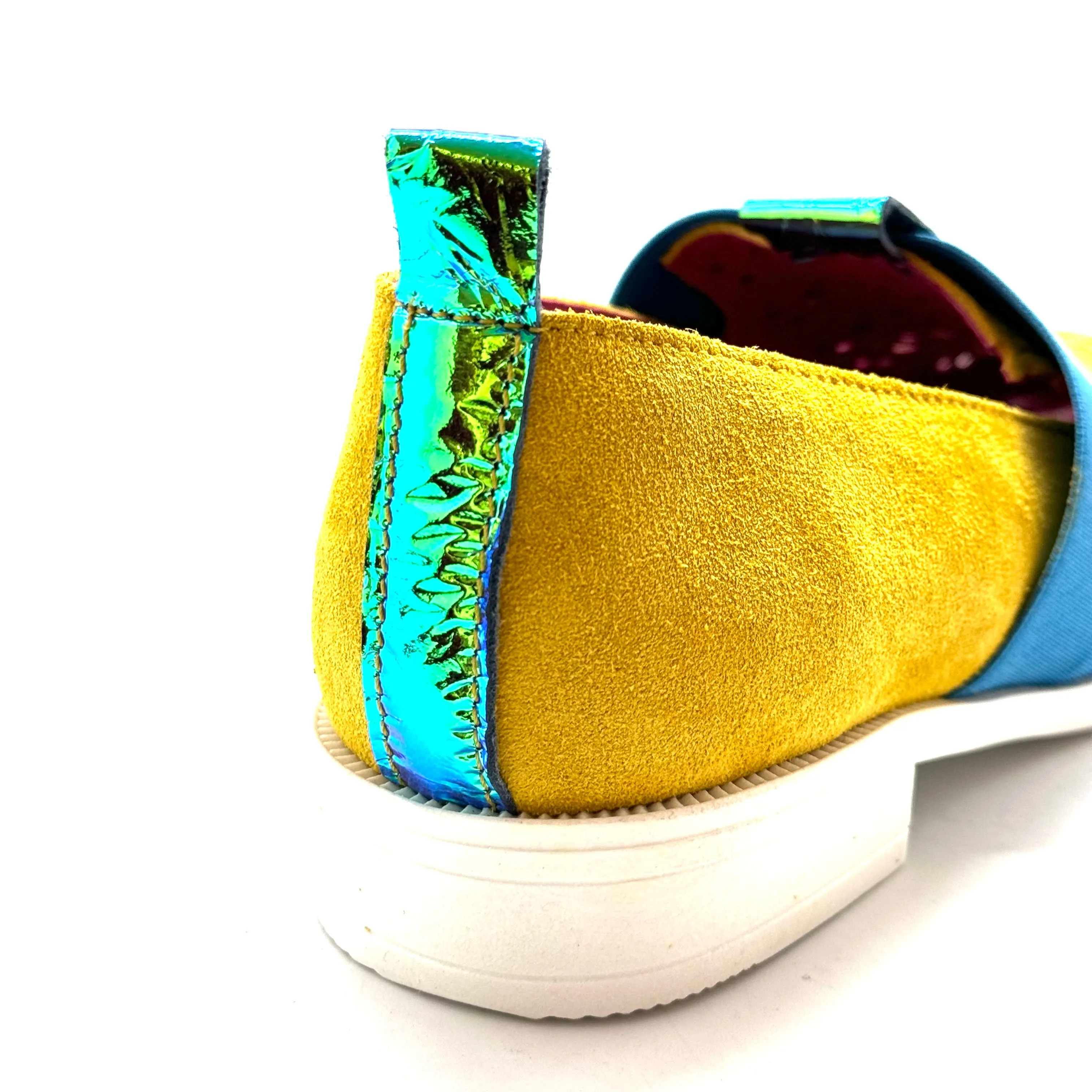 Bourbon - Yellow/blue slip on