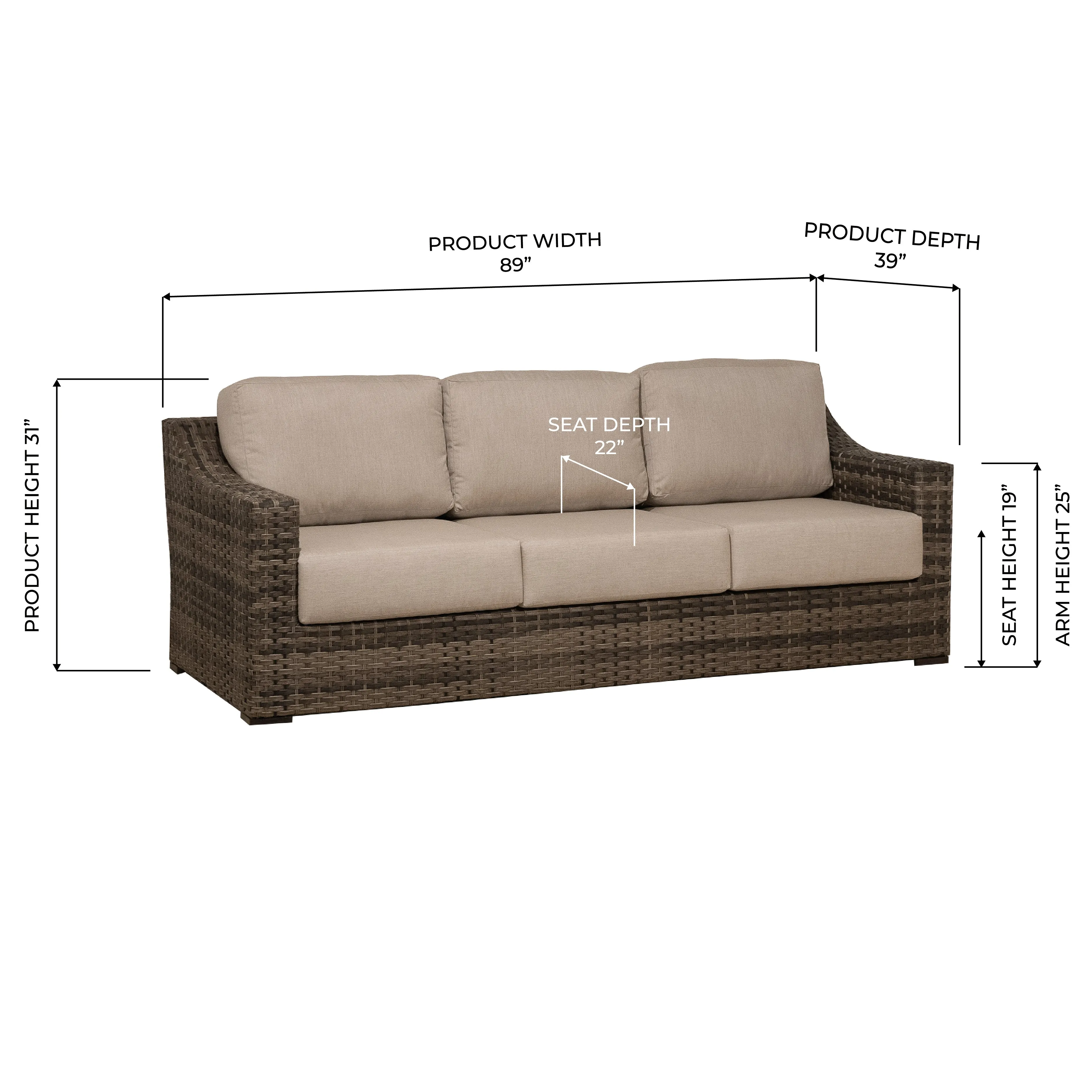 Breton Sandalwood Sofa