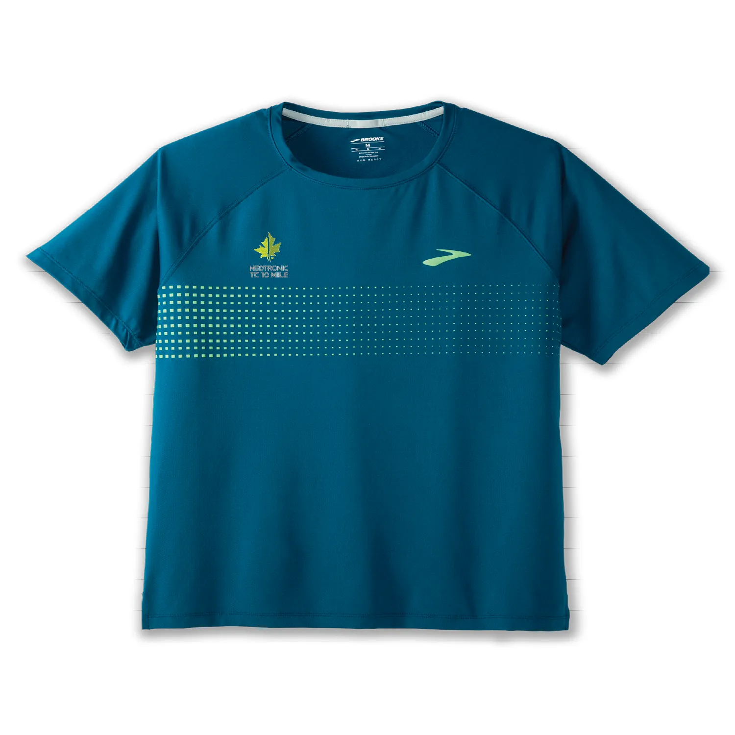 Brooks 10 Mile Atmosphere Short Sleeve - Ocean Stripe (Men's Sizing)