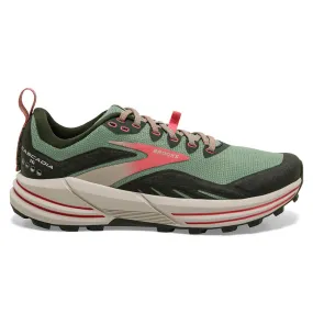 Womens Brooks Cascadia 16 Trail Running Shoes - Basil/Duffel Bag/Coral