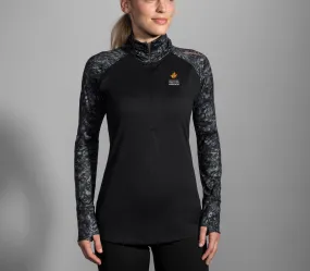 Brooks TCM Dash 1/2 Zip - Black/Black Marble (Women's Sizing)