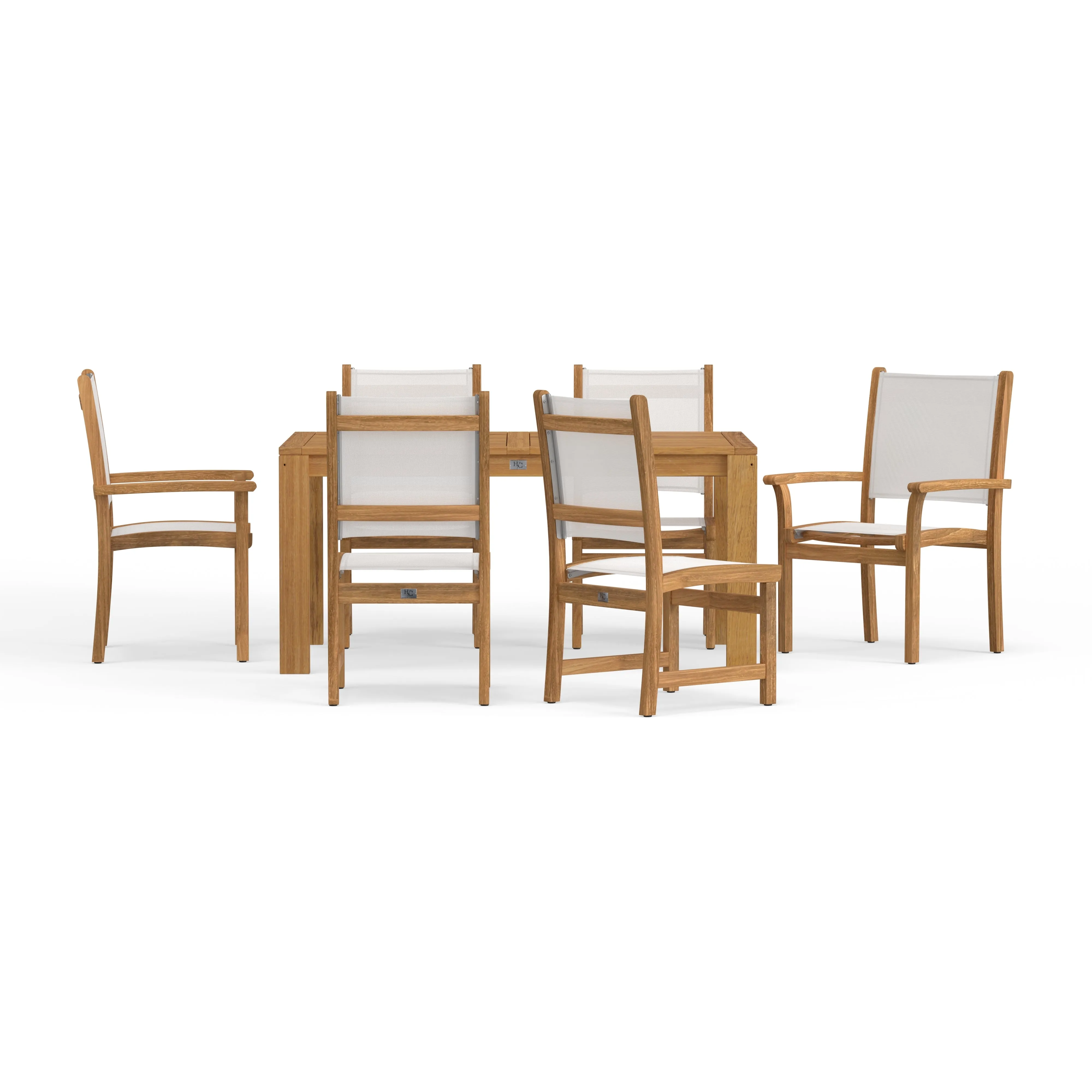 Charleston 63" 7-Piece Sling Outdoor Dining Set