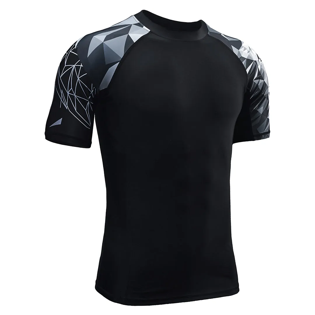 Classic UPF50  Men’s Rash Guard Short Sleeve - Lion Style