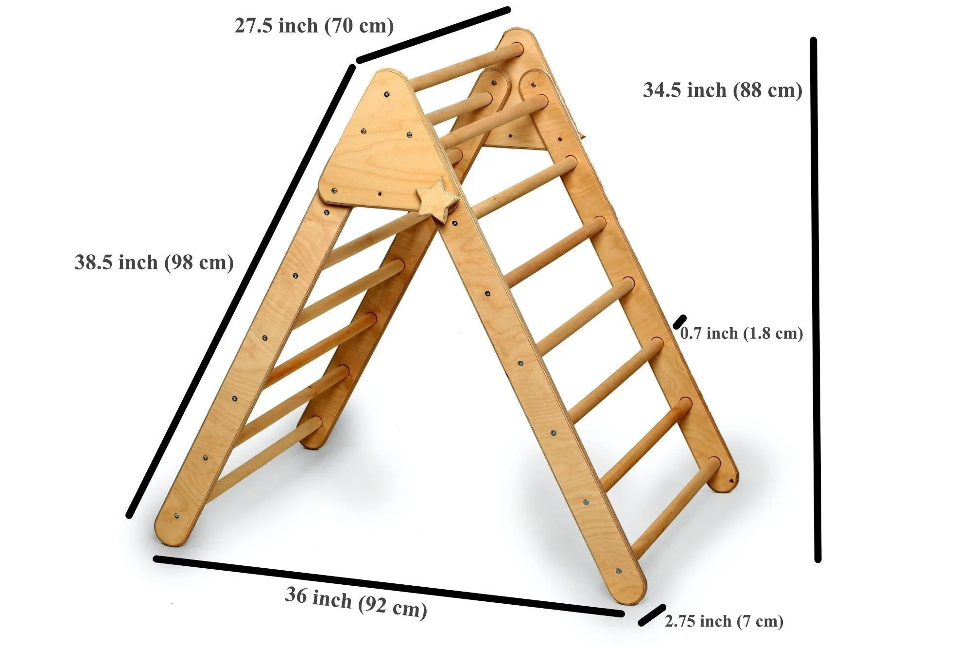 Climbing Triangle With Christmas Tent Cover, Mat, Ramp | Foldable Montessori Play Set