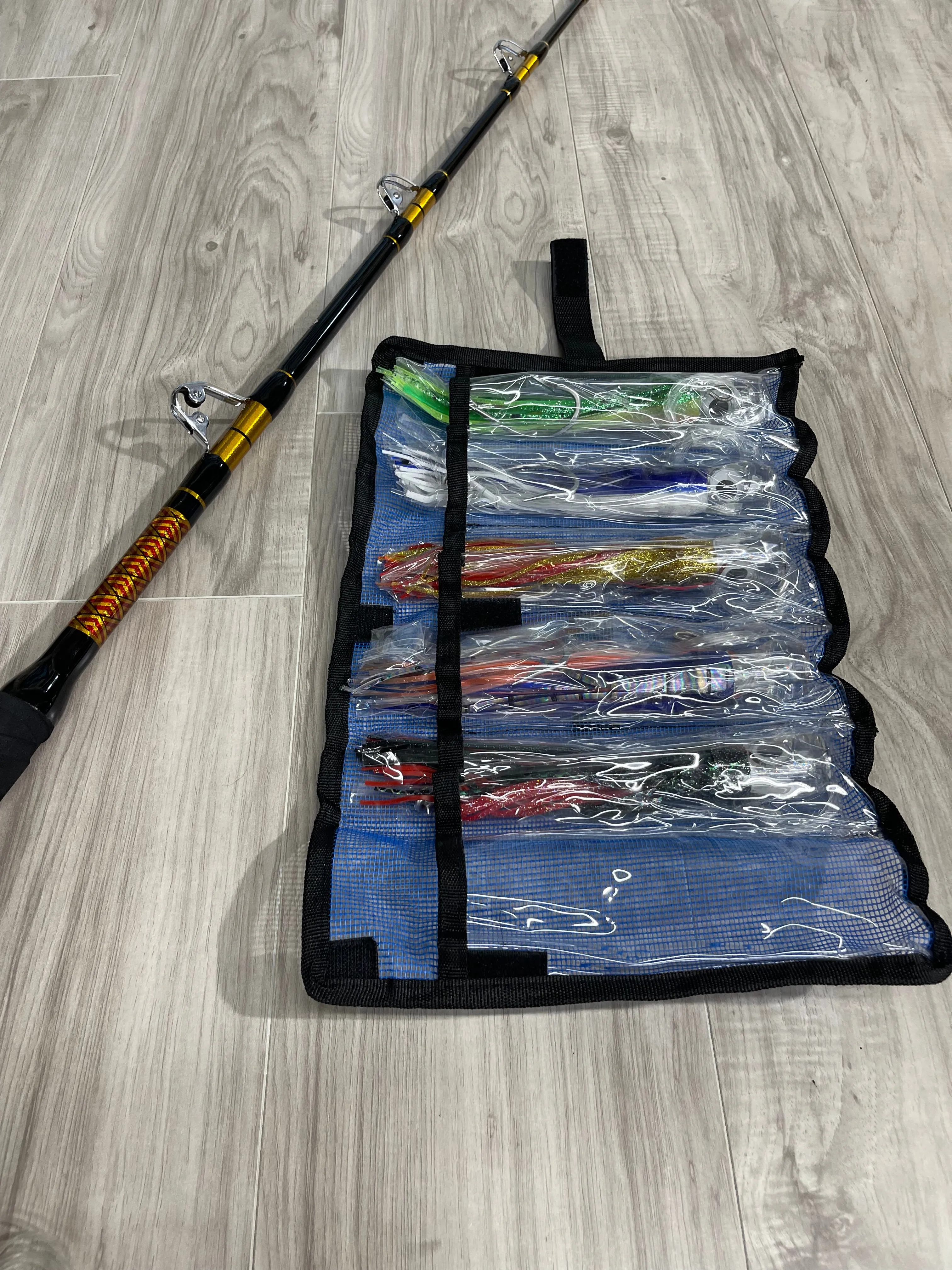 Complete Tuna Package (50lb Roller Rod, 30W Reel & 6pack Trolling Lures)