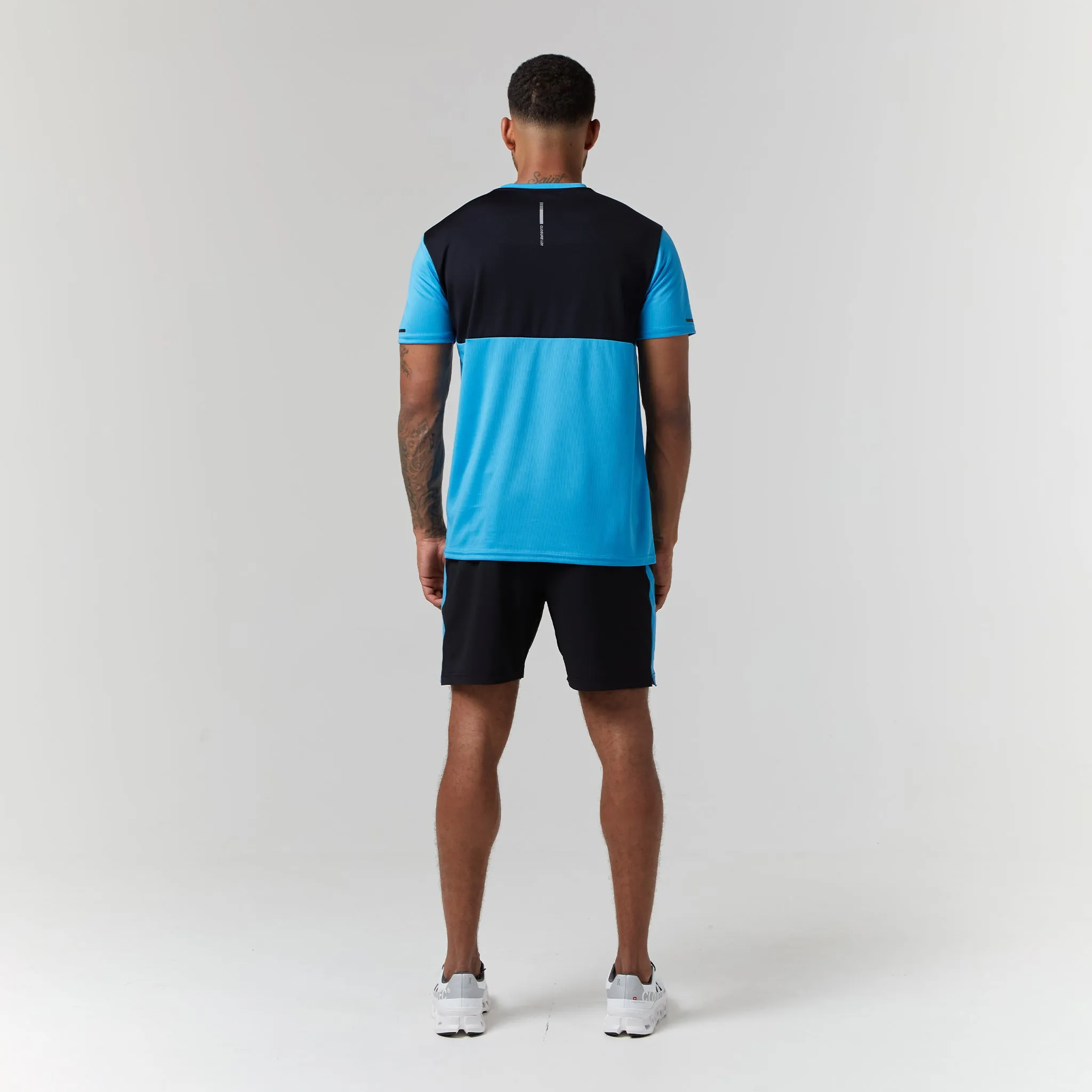 Cut & Sew Training Twinset | Neon Blue/Black