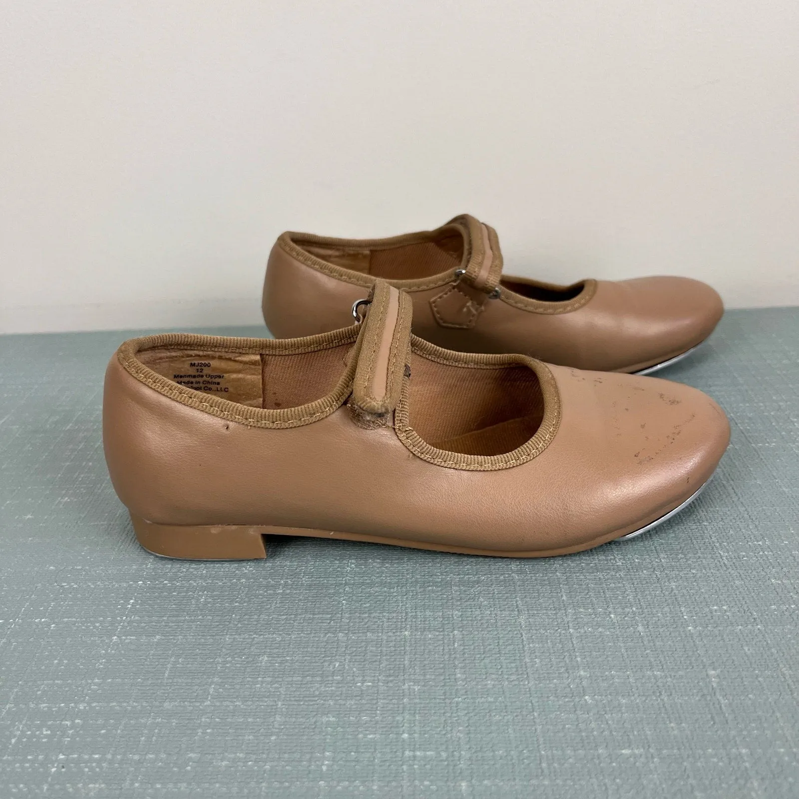 Dance Class Toddler Molly Jane Caramel Tap Shoes with Straps 12