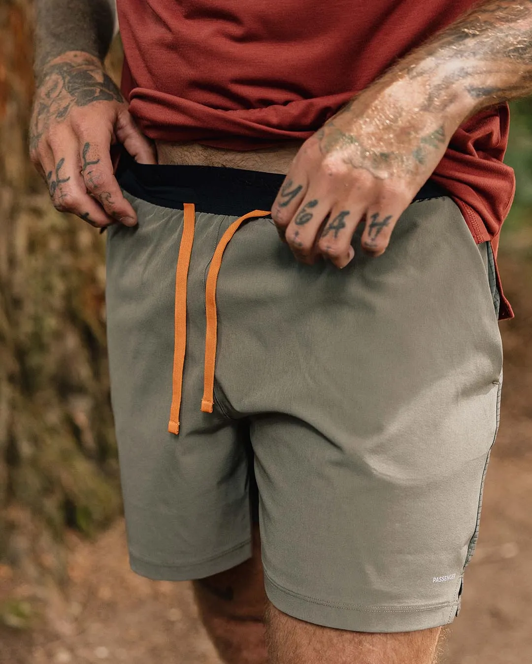 Descent Trail Recycled Shorts - Dusty Olive