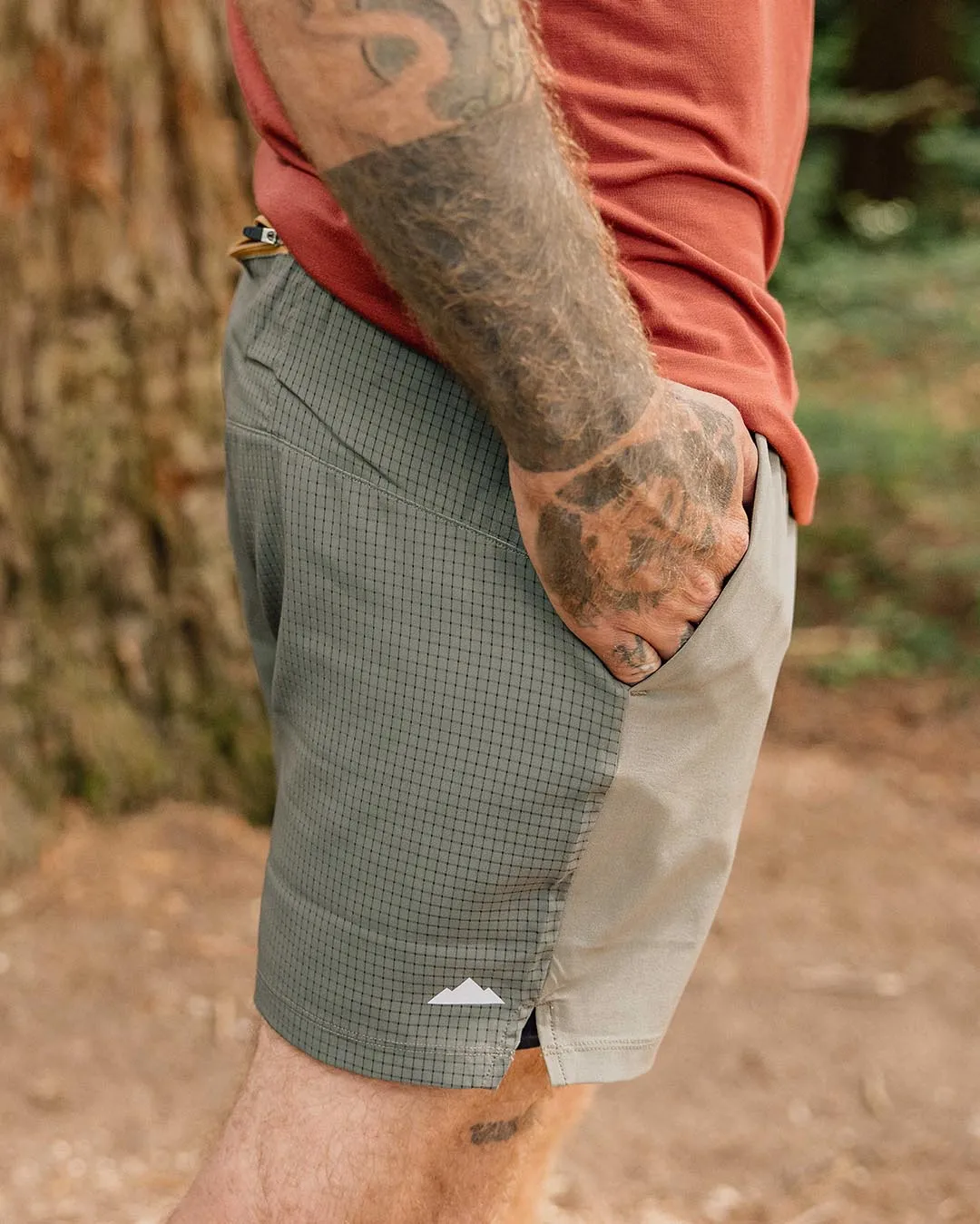 Descent Trail Recycled Shorts - Dusty Olive