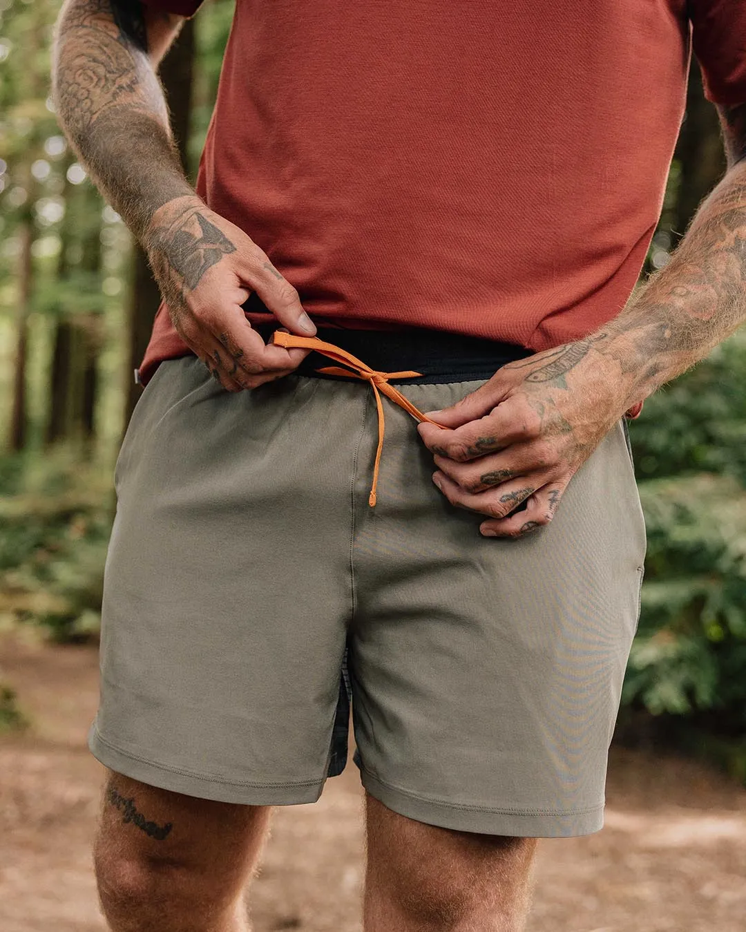 Descent Trail Recycled Shorts - Dusty Olive