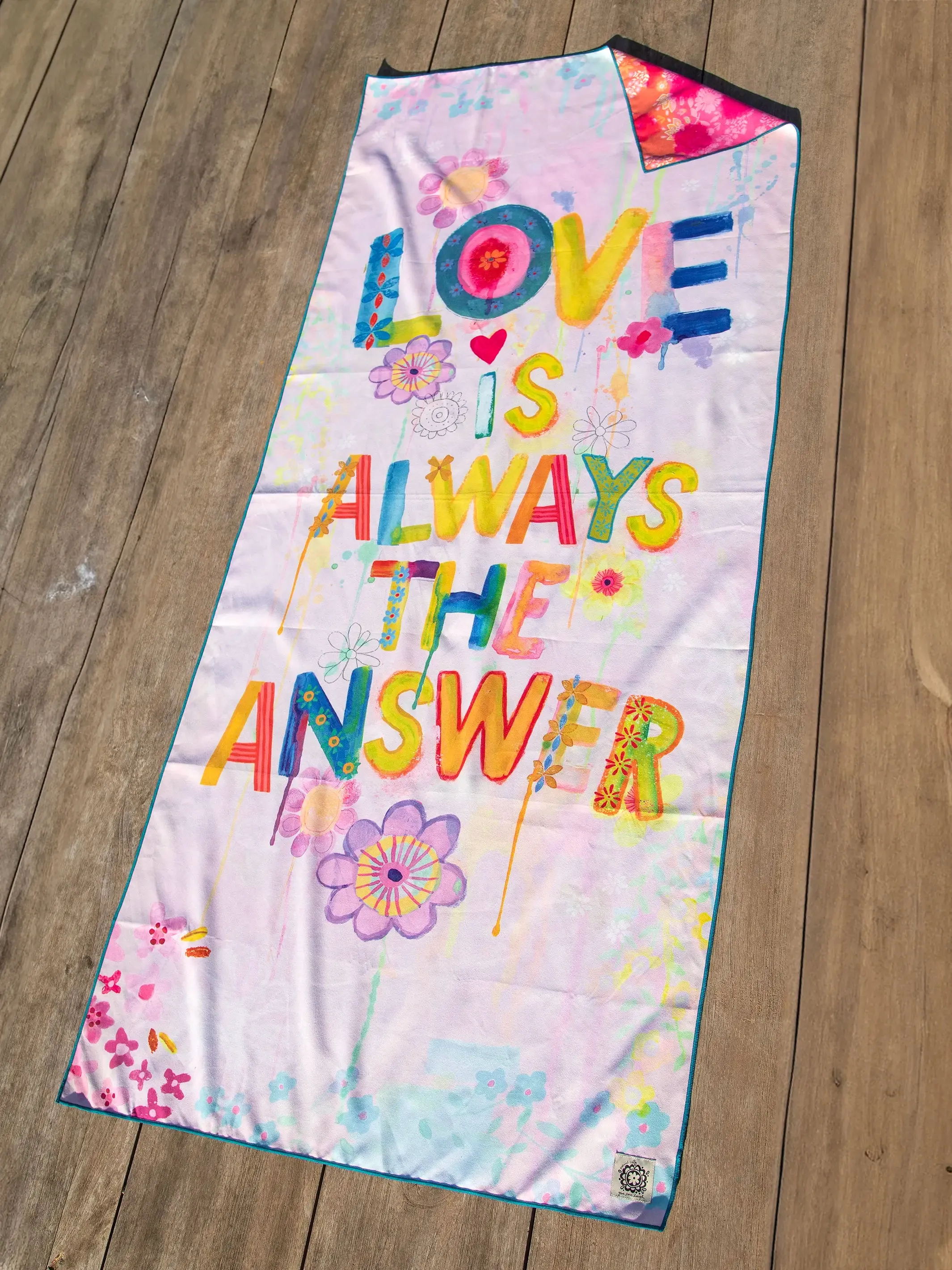 Double-Sided Microfiber Beach Towel - Love Is Always The Answer