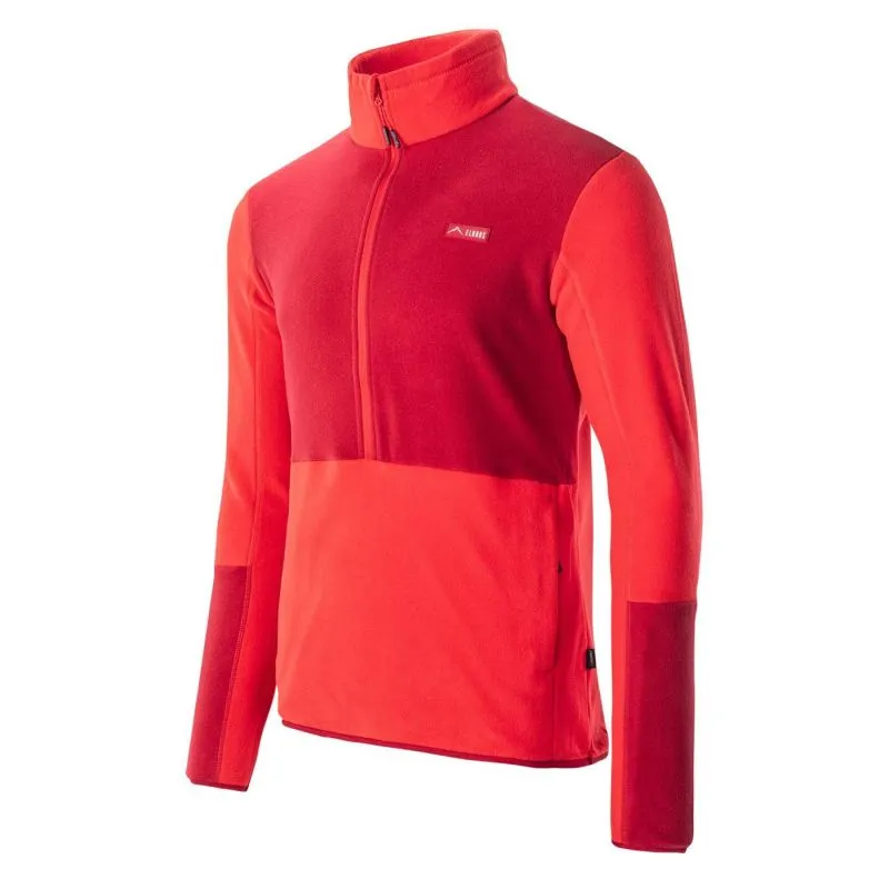 Elbrus Mens Cari Polartec 1/2 Sweatshirt - Red