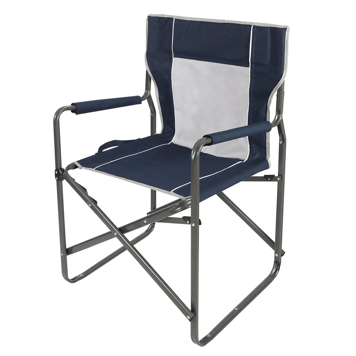 Foldable Camping Director's Chair with Breathable Mesh Back