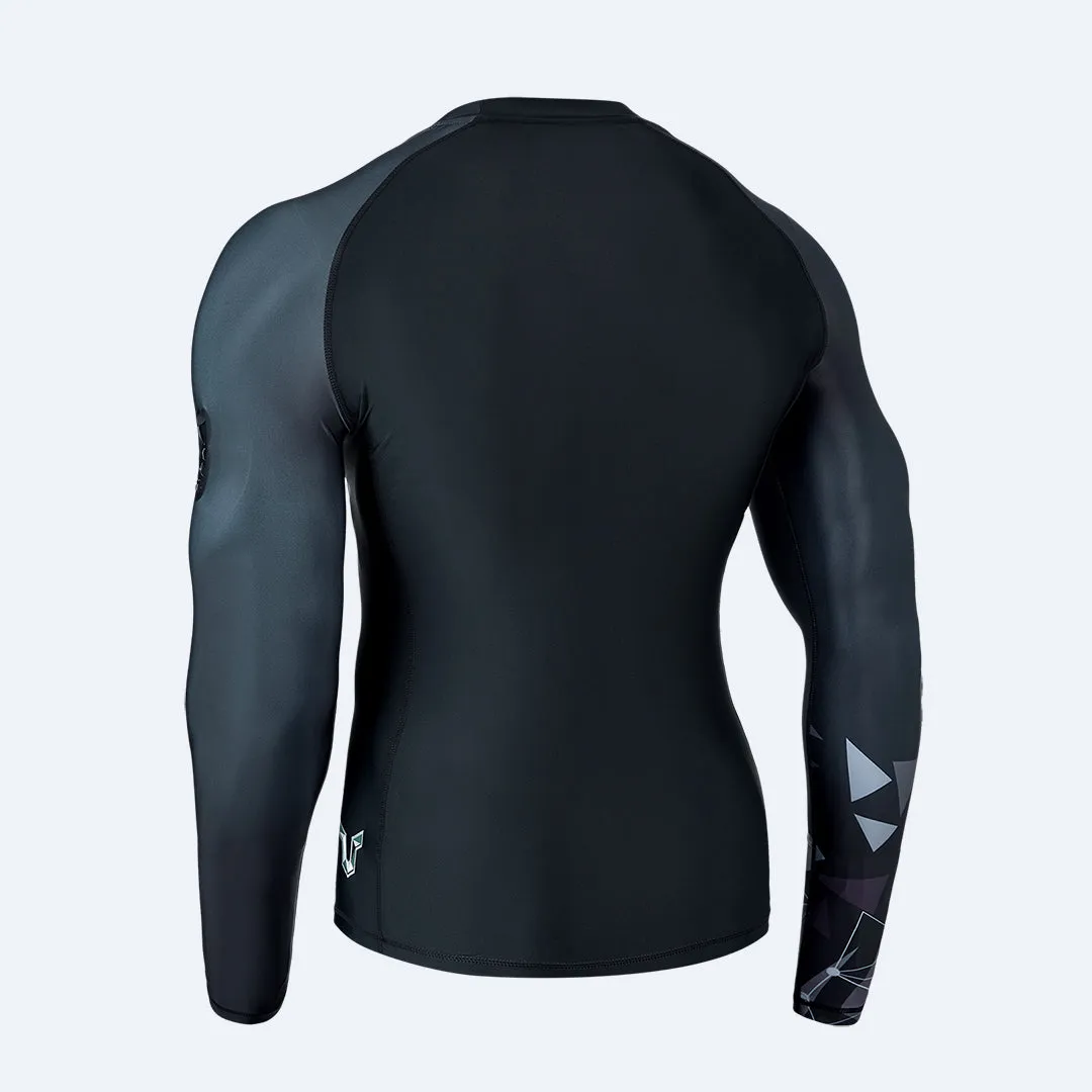 Graphic UPF50  Long Sleeve Rash Guards for Men - Shark Style