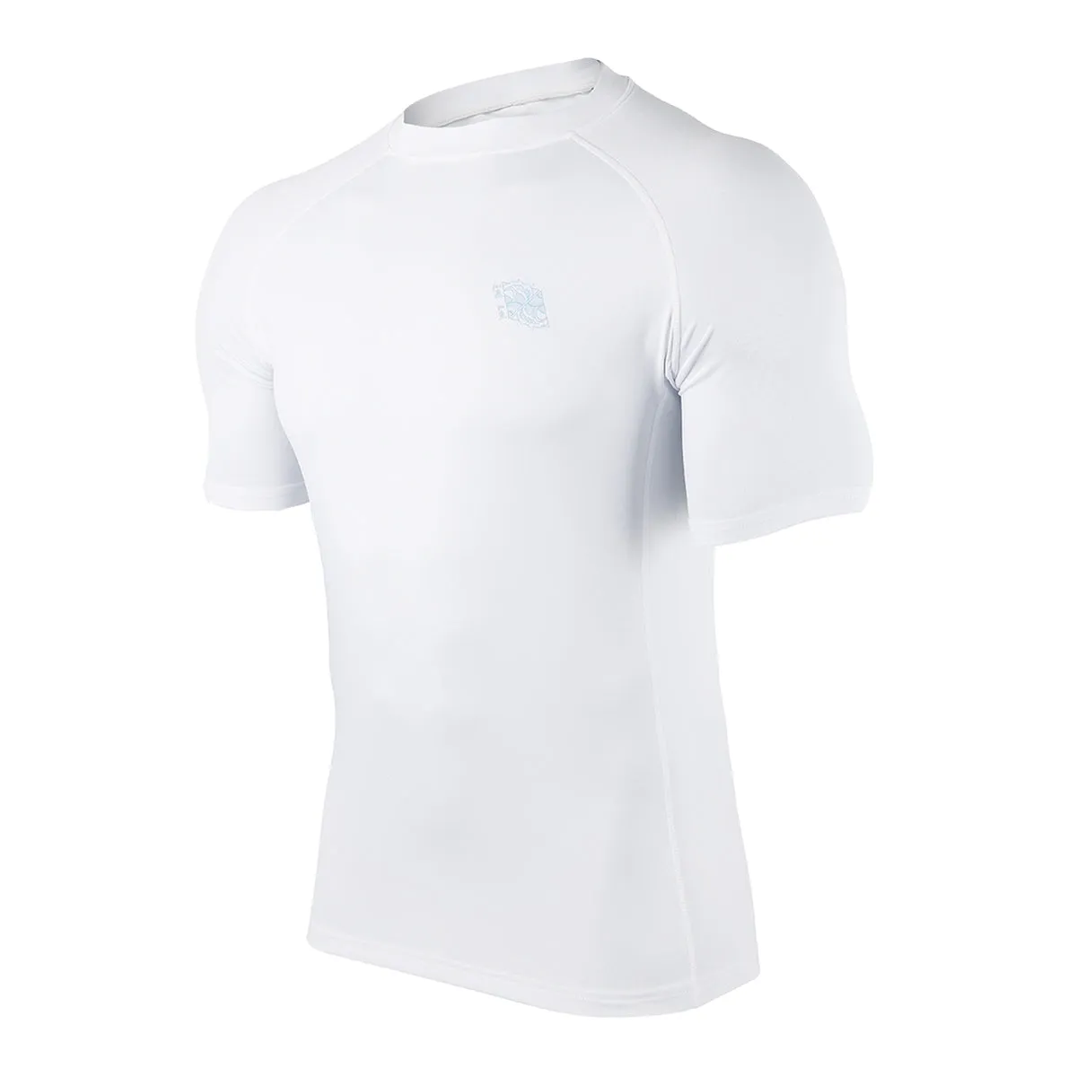 HUGE SPORTS UPF50  Men’s Short Sleeve Rash Guard  - White