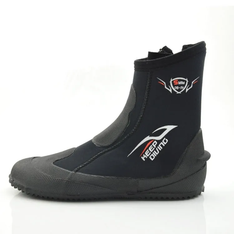 KEEP DIVING DB-151 5mm Thick Neoprene High-Top Diving Boots Wading Fish Antiskid Vulcanized Sole Shoes