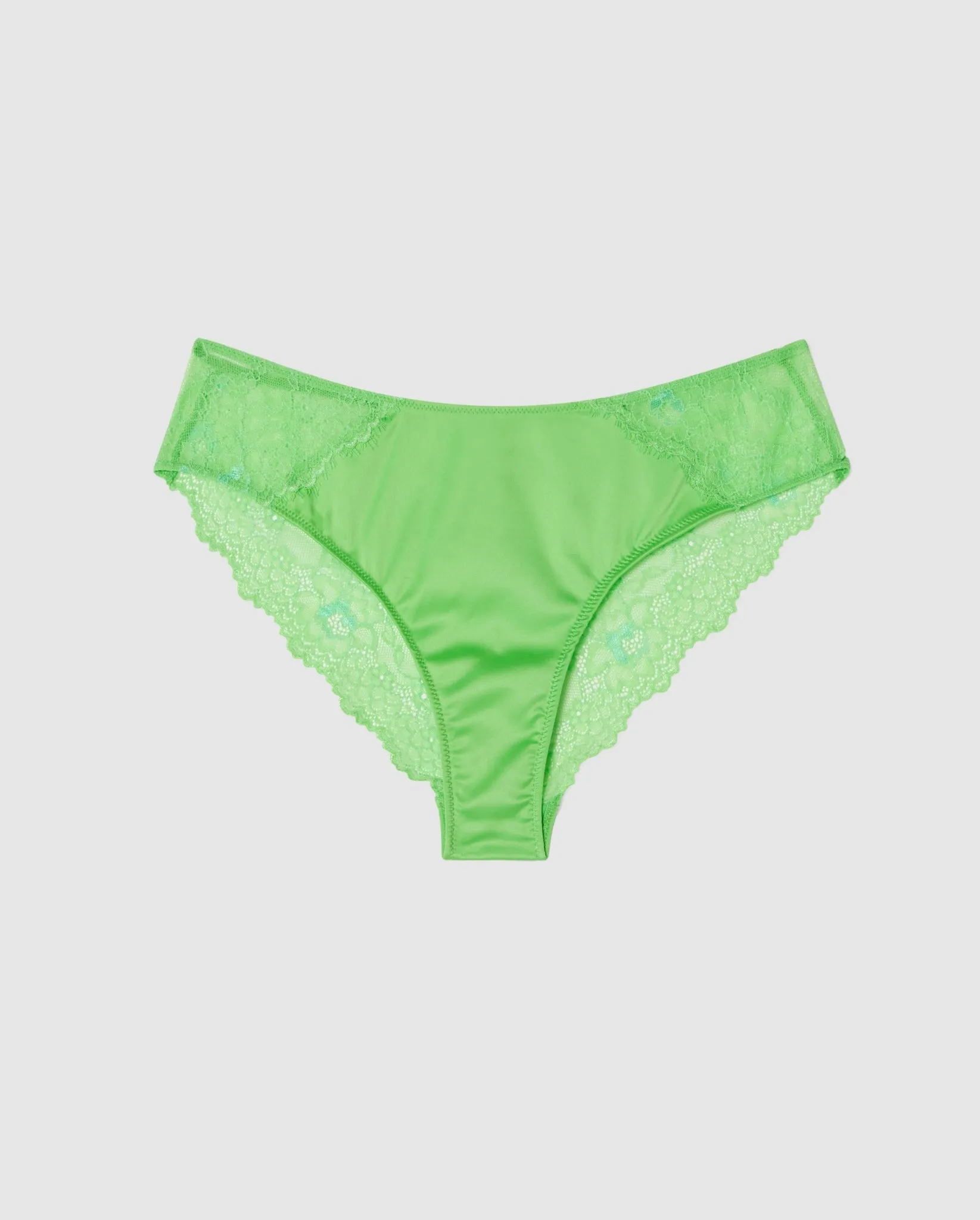 Lace Satin Cheeky Mint Green