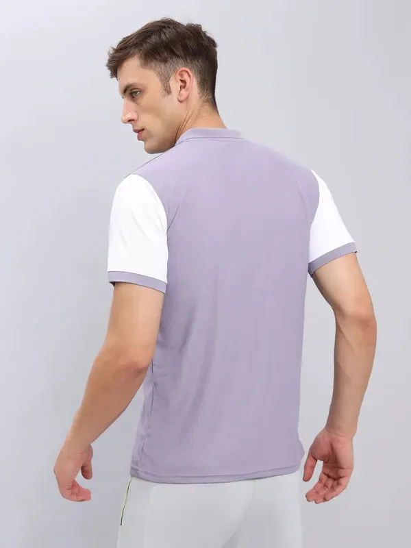 Men Colorblock Slim Fit Polo T-shirt with MATPIQ