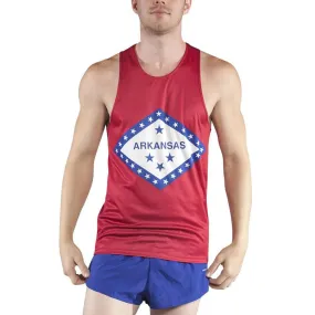 Men's Printed Singlet- Arkansas