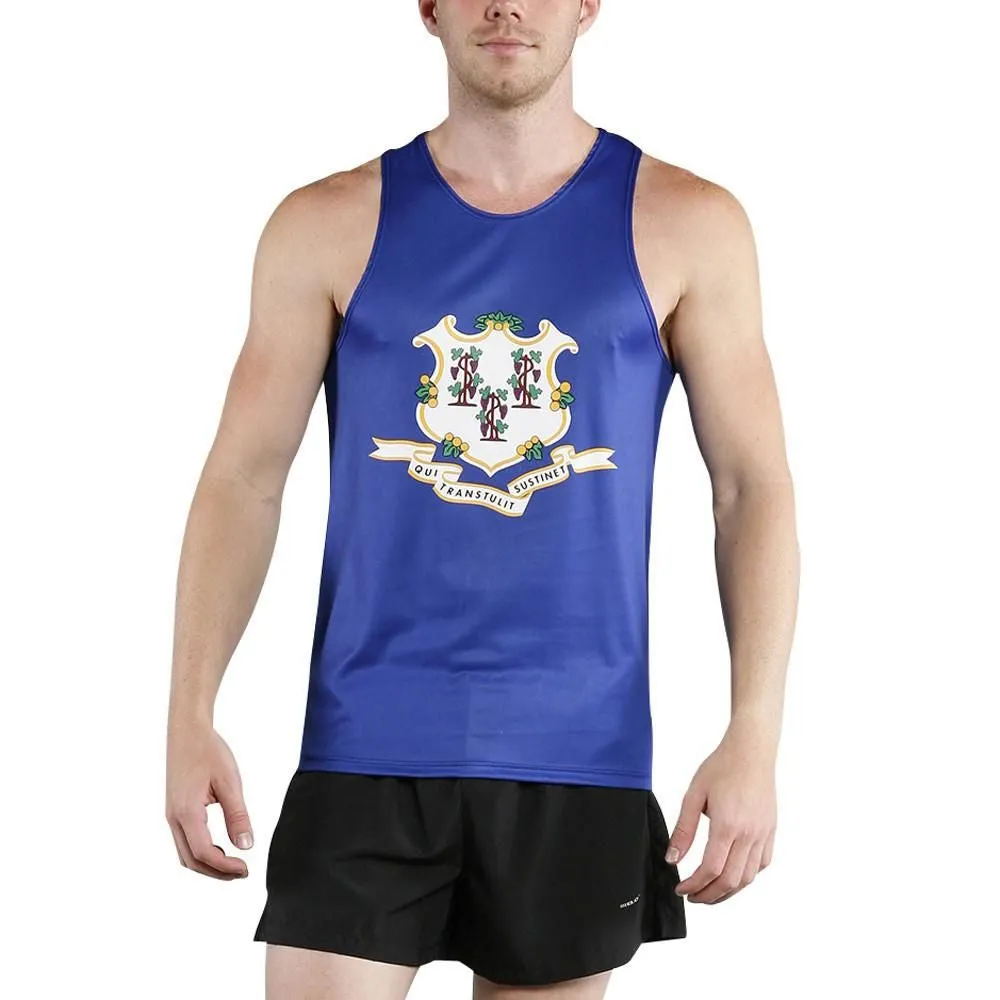 Men's Printed Singlet- Connecticut