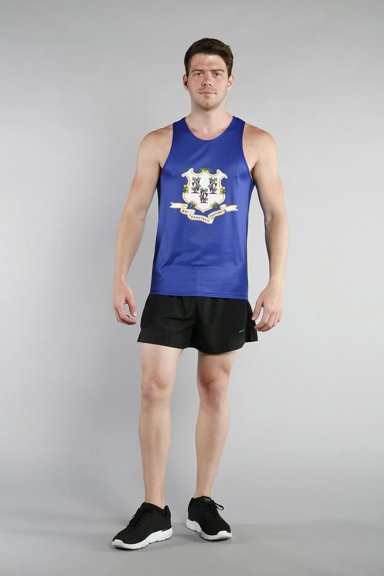 Men's Printed Singlet- Connecticut