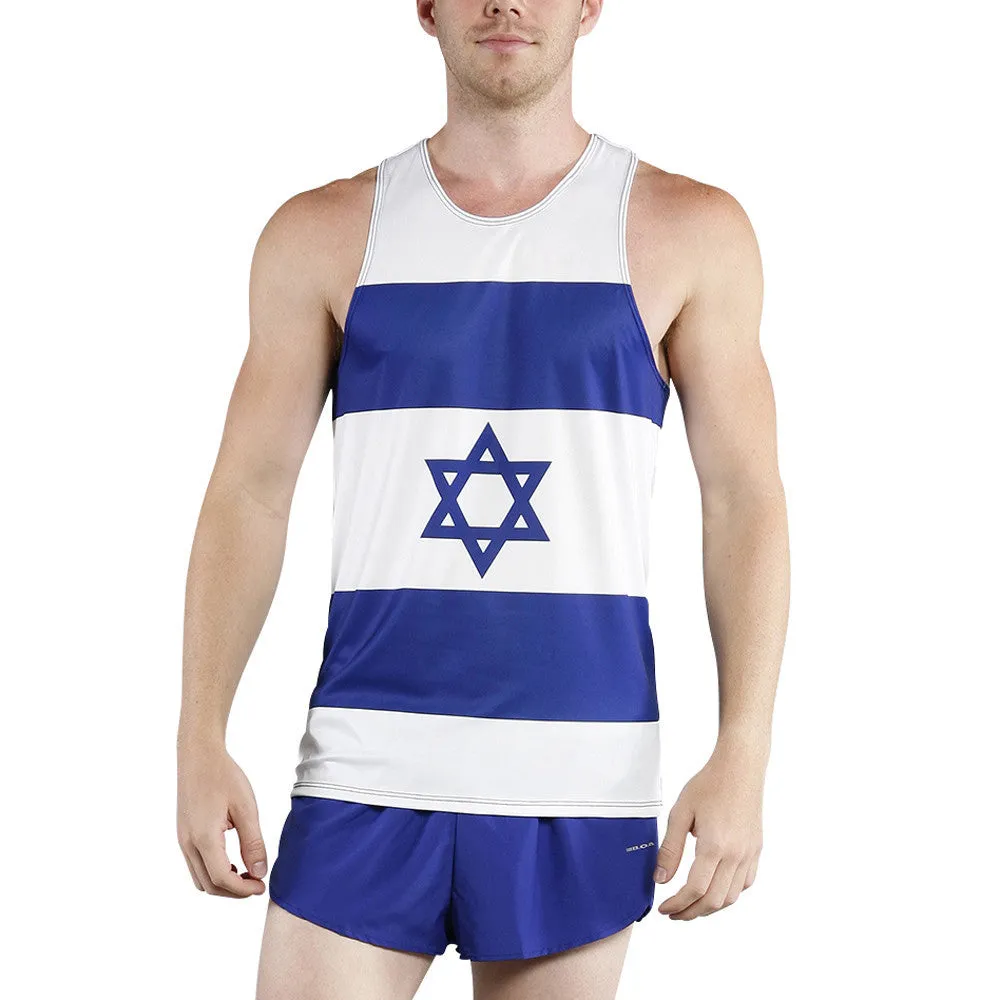 Men's Printed Singlet- Israel