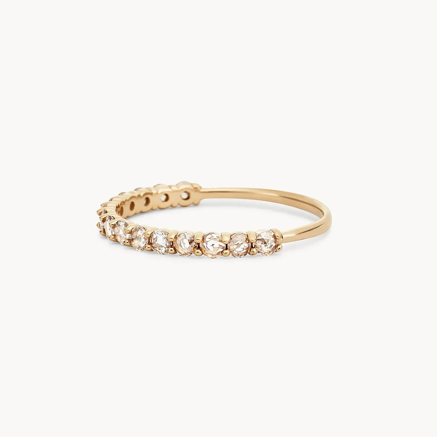 Moonglade ring - 14k yellow gold, white diamonds