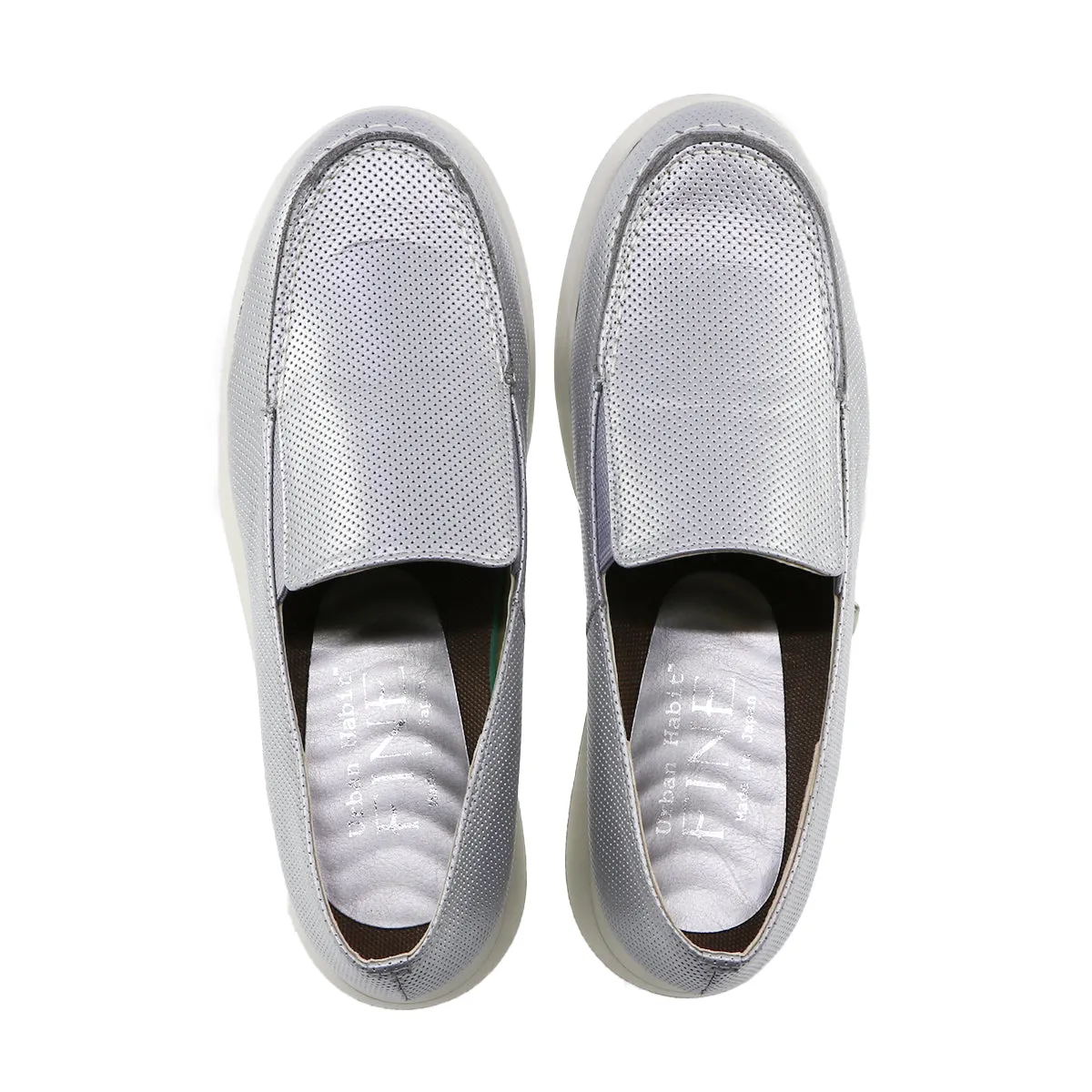 Nairi Silver Soft Walking Slip-ons