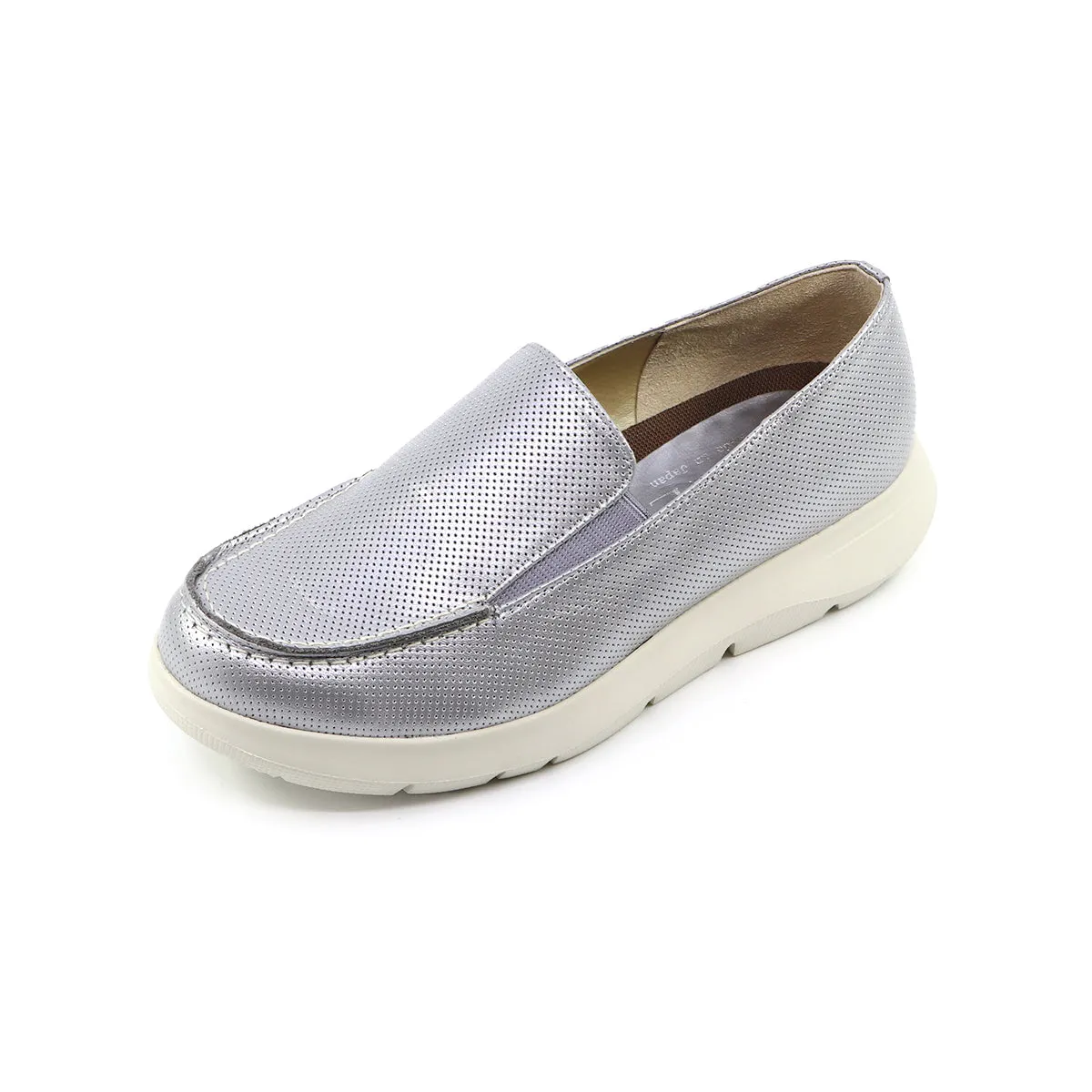 Nairi Silver Soft Walking Slip-ons