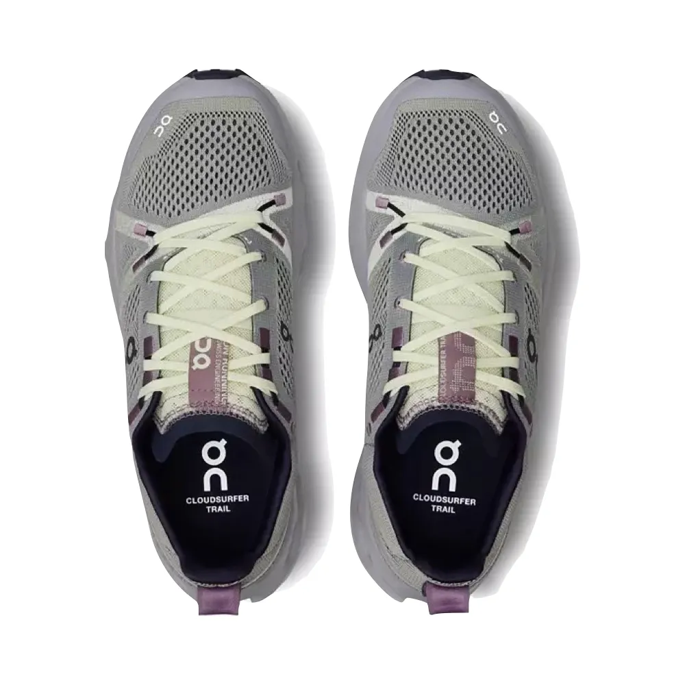 Womens Durable Cloudsurfer Trail Sneakers in Seedling/Lilac Color