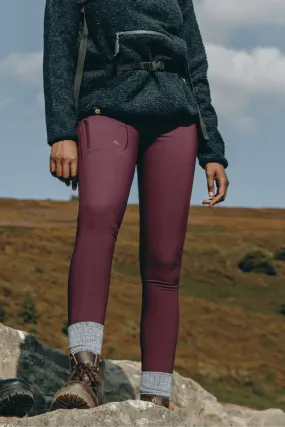 Outdoor Softshell Leggings - Aubergine