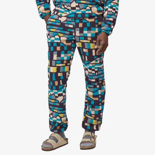 Patagonia Belay Blue Fitz Roy Patchwork Lightweight Synchilla Pant