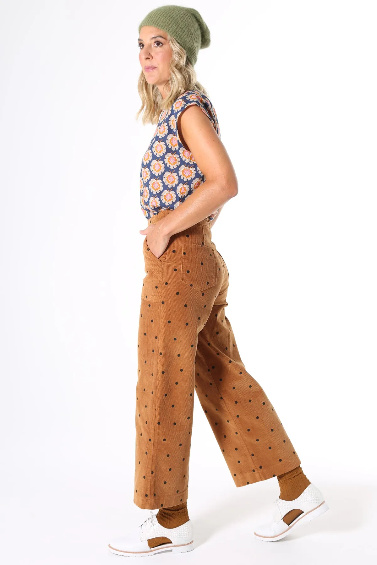 Peggy Cord Pants Camel Spot